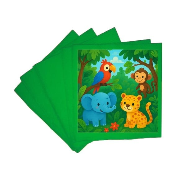 Guardanapo de Papel Personalizado Animais Tropicais