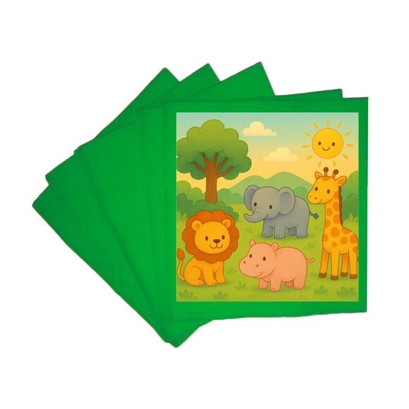 Guardanapo de Papel Personalizado Animais Selvagens