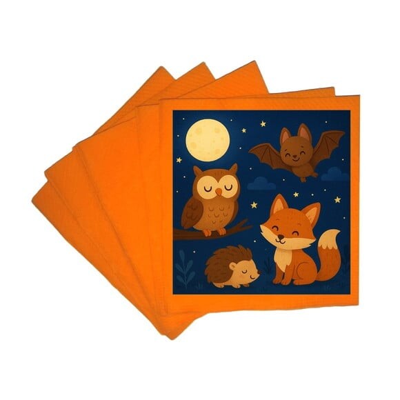 Guardanapo de Papel Personalizado Animais Noturnos