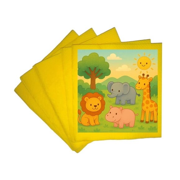 Guardanapo de Papel Personalizado Animais Selvagens