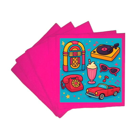 Guardanapo de Papel Personalizado Anos 50