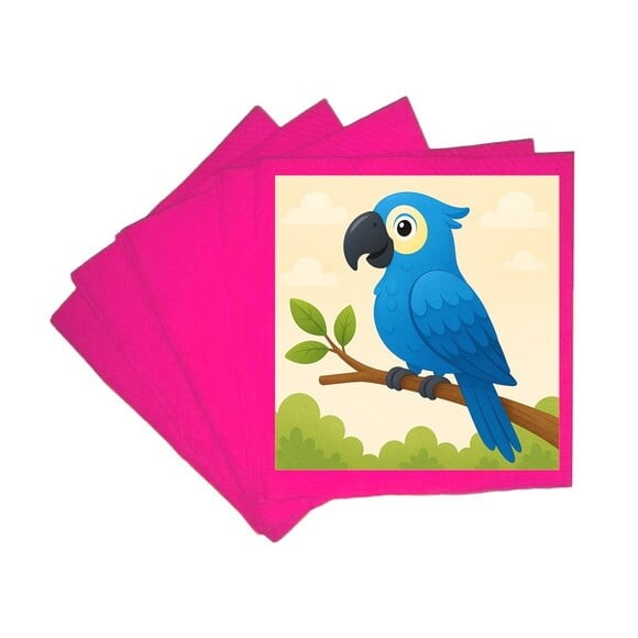 Guardanapo de Papel Personalizado Arara Azul