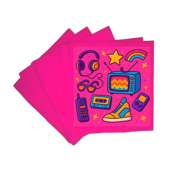 Guardanapo de Papel Personalizado Anos 80