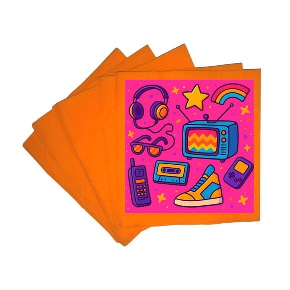 Guardanapo de Papel Personalizado Anos 80