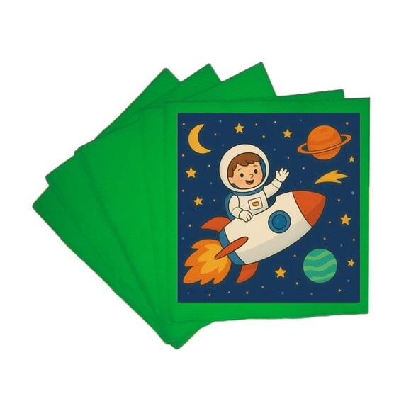 Guardanapo de Papel Personalizado Aventura Espacial