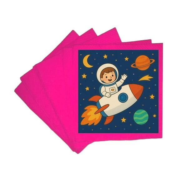 Guardanapo de Papel Personalizado Aventura Espacial