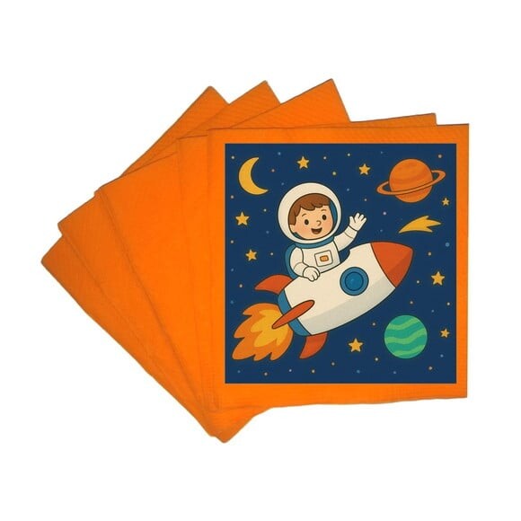 Guardanapo de Papel Personalizado Aventura Espacial