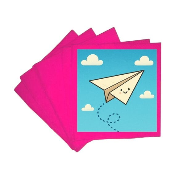 Guardanapo de Papel Personalizado Aviãozinho de Papel