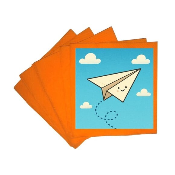 Guardanapo de Papel Personalizado Aviãozinho de Papel