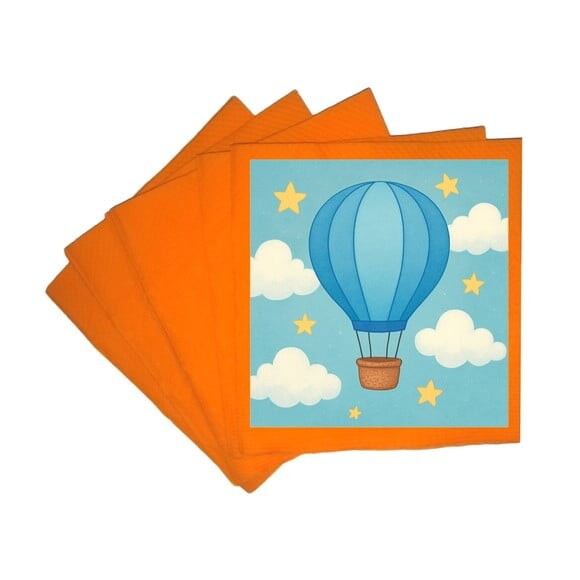 Guardanapo de Papel Personalizado Balão de Ar Azul