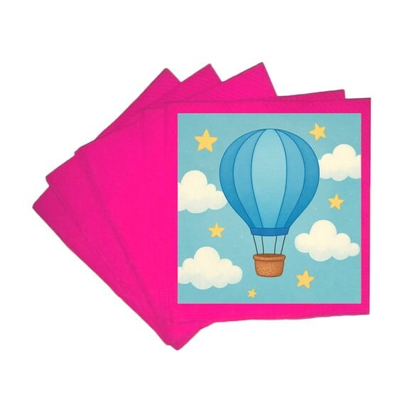 Guardanapo de Papel Personalizado Balão de Ar Azul