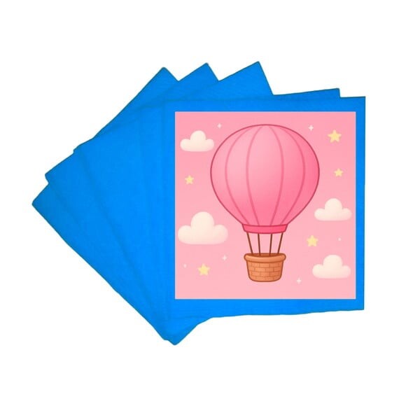 Guardanapo de Papel Personalizado Balão de Ar Rosa