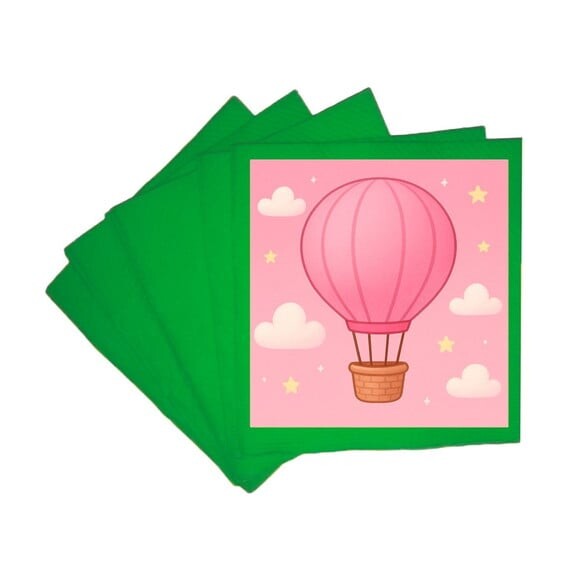 Guardanapo de Papel Personalizado Balão de Ar Rosa