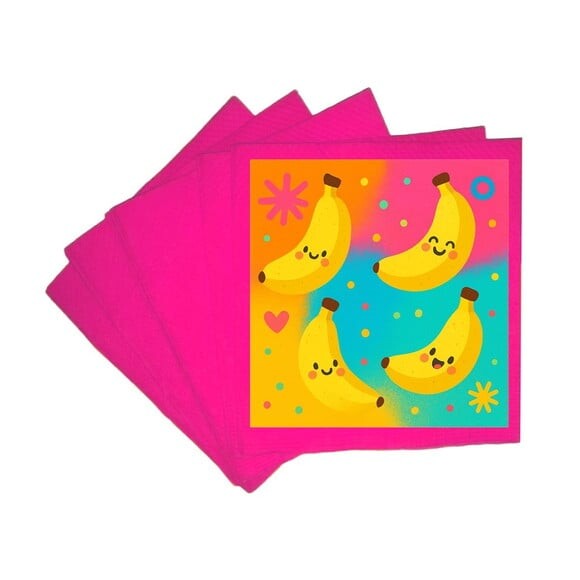 Guardanapo de Papel Personalizado Bananas Divertidas
