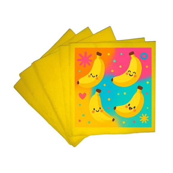 Guardanapo de Papel Personalizado Bananas Divertidas