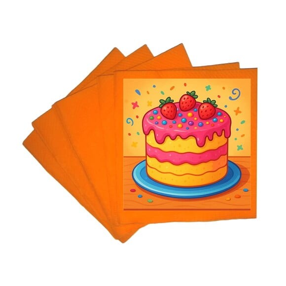 Guardanapo de Papel Personalizado Bolo Confeitado