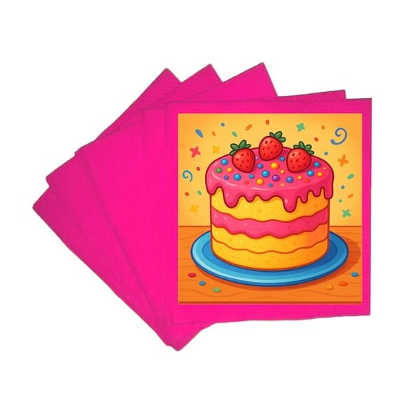 Guardanapo de Papel Personalizado Bolo Confeitado
