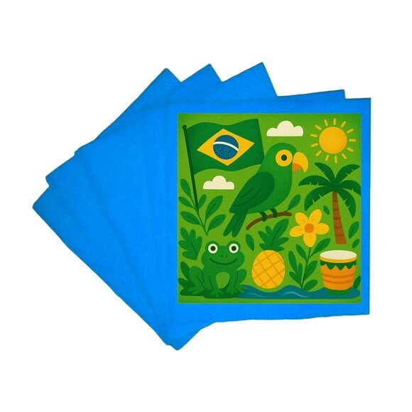 Guardanapo de Papel Personalizado Brasil Verde Amarelo