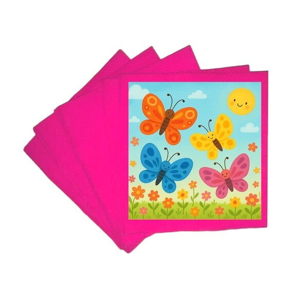 Guardanapo de Papel Personalizado Borboletas