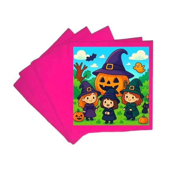 Guardanapo de Papel Personalizado Bruxinhas Fofas
