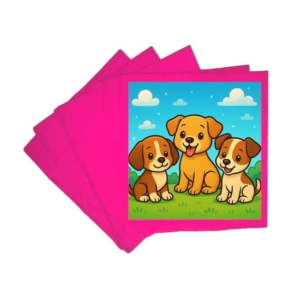 Guardanapo de Papel Personalizado Cachorrinhos