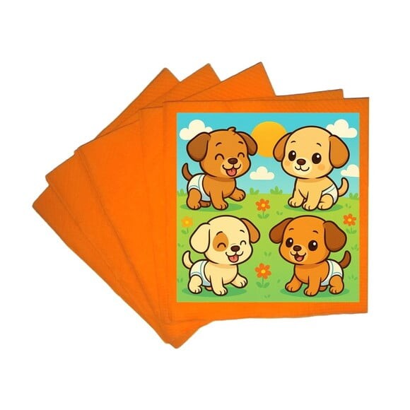 Guardanapo de Papel Personalizado Cachorrinhos Baby