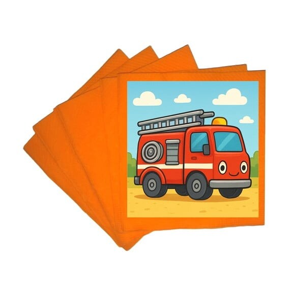 Guardanapo de Papel Personalizado Caminhão de Bombeiro