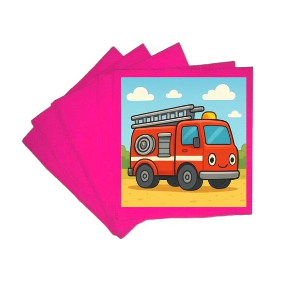 Guardanapo de Papel Personalizado Caminhão de Bombeiro