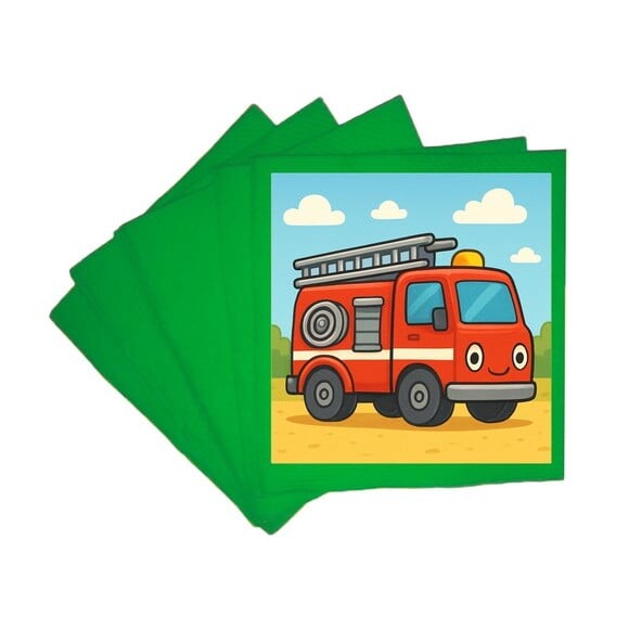 Guardanapo de Papel Personalizado Caminhão de Bombeiro