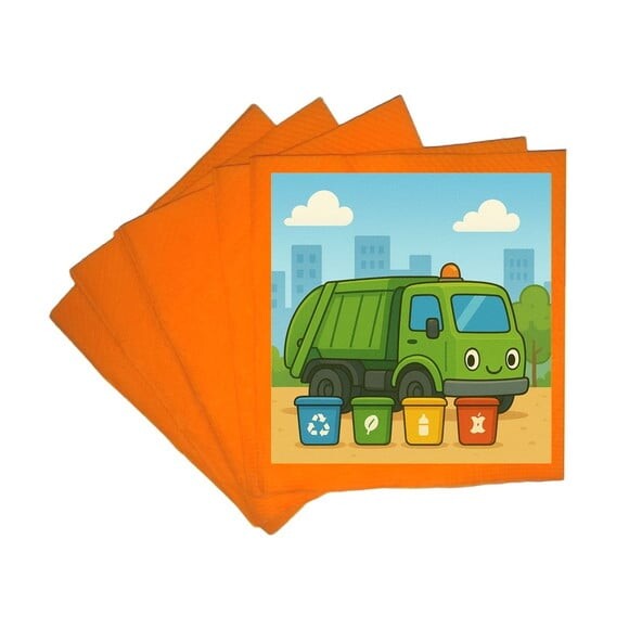 Guardanapo de Papel Personalizado Caminhão de Lixo