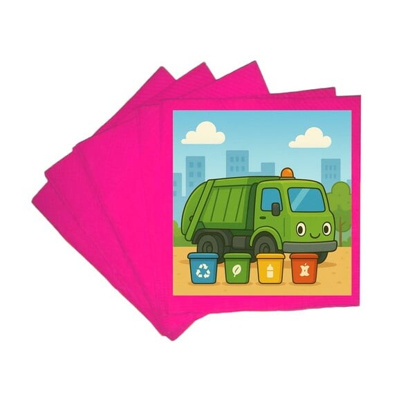 Guardanapo de Papel Personalizado Caminhão de Lixo