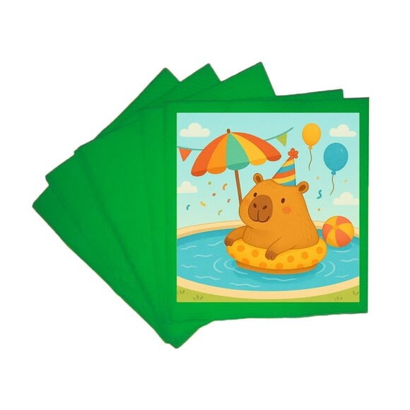 Guardanapo de Papel Personalizado Capivara Pool Party