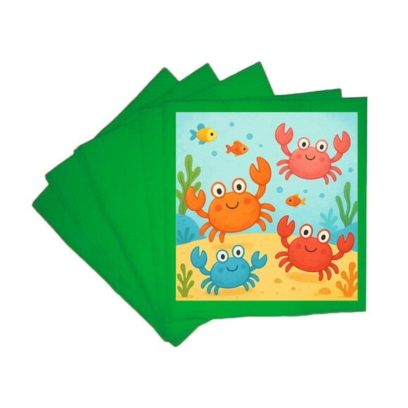 Guardanapo de Papel Personalizado Caranguejinhos