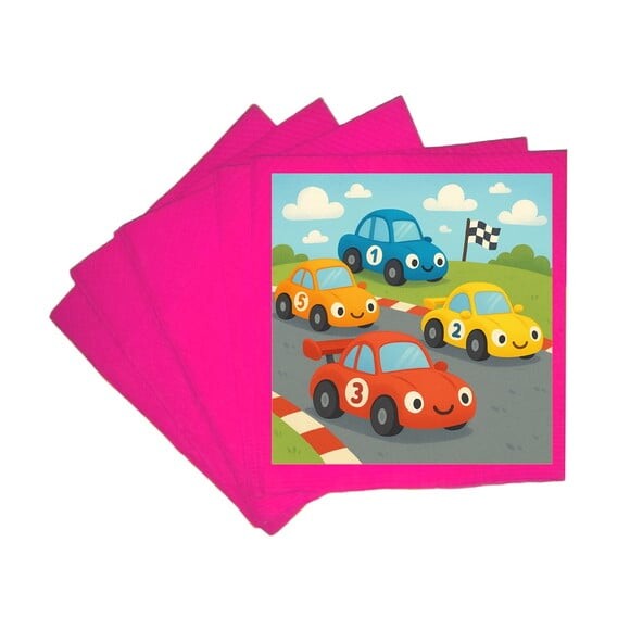 Guardanapo de Papel Personalizado Carros de Corridas