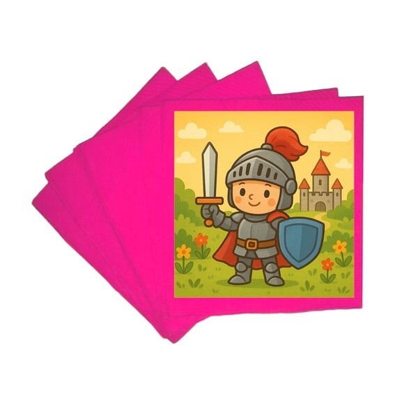 Guardanapo de Papel Personalizado Cavaleiro Medieval