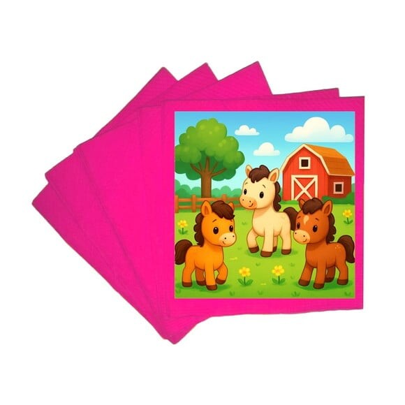 Guardanapo de Papel Personalizado Cavalinhos