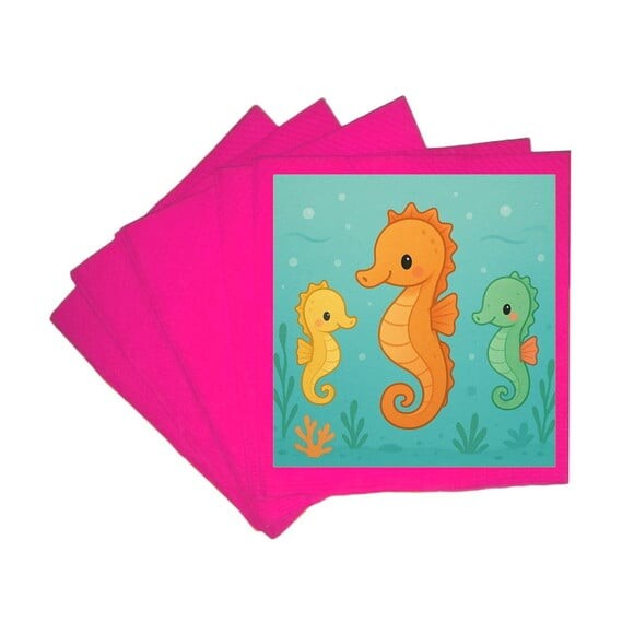 Guardanapo de Papel Personalizado Cavalos Marinhos