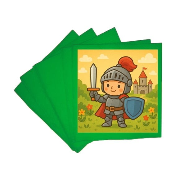 Guardanapo de Papel Personalizado Cavaleiro Medieval