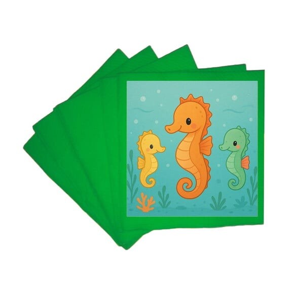 Guardanapo de Papel Personalizado Cavalos Marinhos