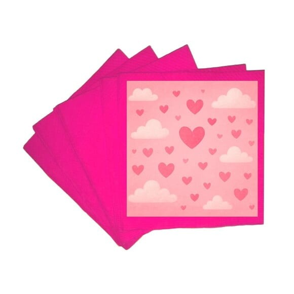 Guardanapo de Papel Personalizado Céu Rosa