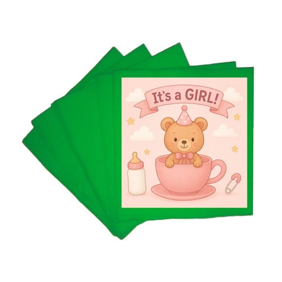 Guardanapo de Papel Personalizado Chá de Bebê Menina