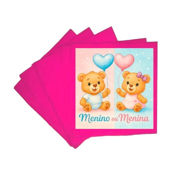 Guardanapo de Papel Personalizado Chá de Revelação