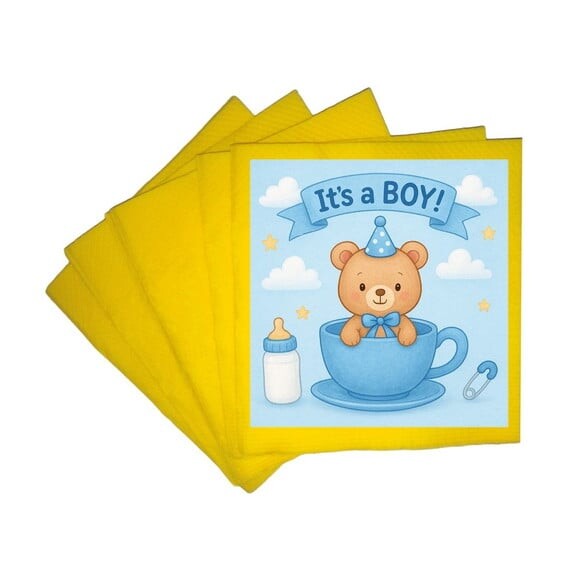 Guardanapo de Papel Personalizado Chá de Bebê Menino
