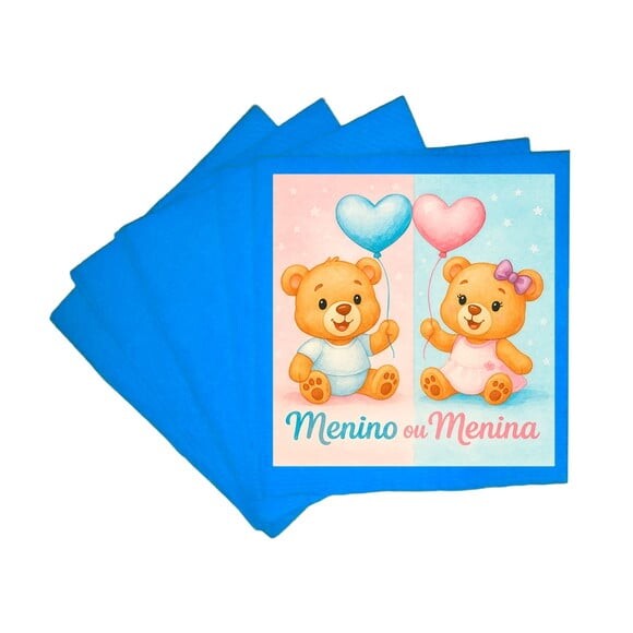 Guardanapo de Papel Personalizado Chá de Revelação