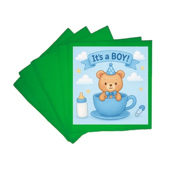 Guardanapo de Papel Personalizado Chá de Bebê Menino