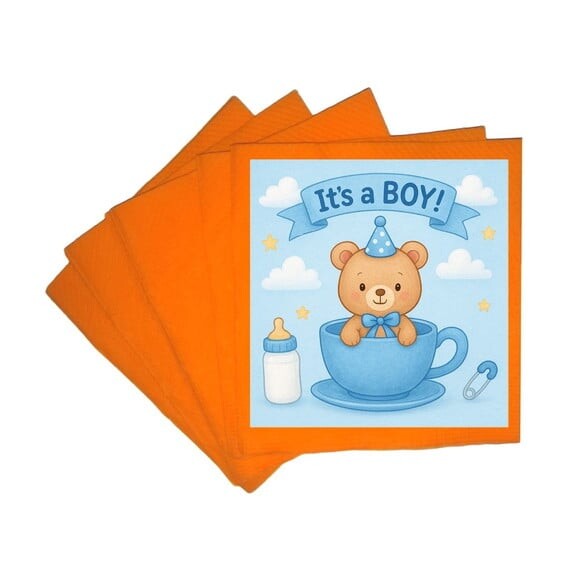 Guardanapo de Papel Personalizado Chá de Bebê Menino