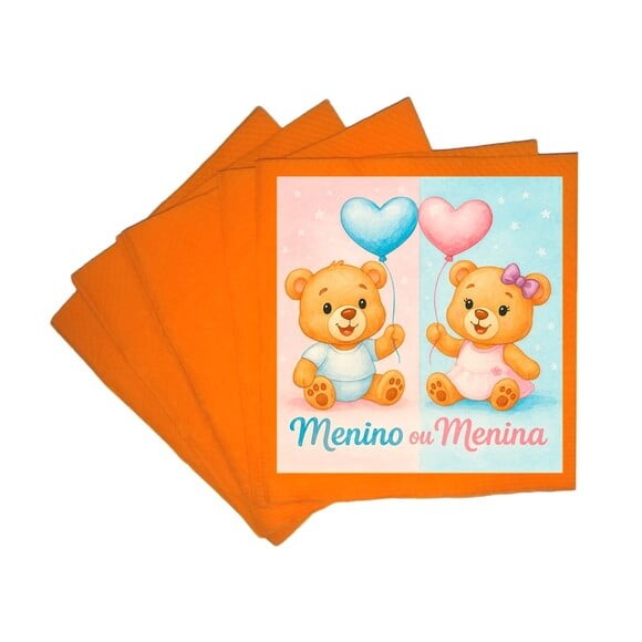 Guardanapo de Papel Personalizado Chá de Revelação