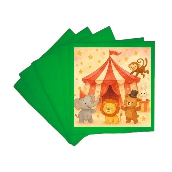 Guardanapo de Papel Personalizado Circo Aquarela