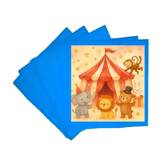 Guardanapo de Papel Personalizado Circo Aquarela