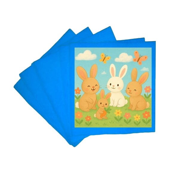 Guardanapo de Papel Personalizado Coelhinhos